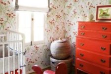 03 orange and red accents will be a great choice for a nursery as small kids love such spaces