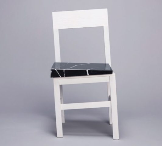 The chair is a cool and bold piece with a sculptural twist, it will catch an eye