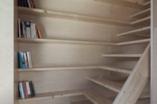 compact staircase storage solution
