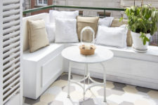minimalist all white terrace design