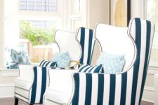 06 classic cream and vertical stripe chairs are a nice idea for a nautical interior
