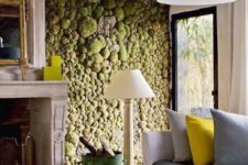 07 a moss wall is a chic and trendy feature in any room, it adds freshness to the space