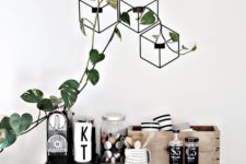 stylish coffee station in minimalist style