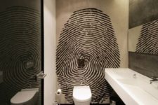 12 an oversized graphic fingerprint wall art is sure to add a personalized touch to the masculine space