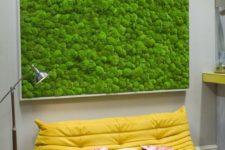 16 an oversized green moss wall art is a perfect fit for a modern living space