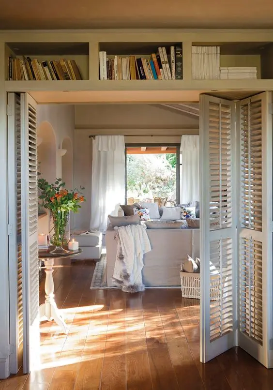bifold shutter doors to add a country feel to your home and make it more relaxed