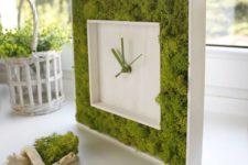 25 a stylish moss framed clock is a great idea for a modern space, it will refresh the space