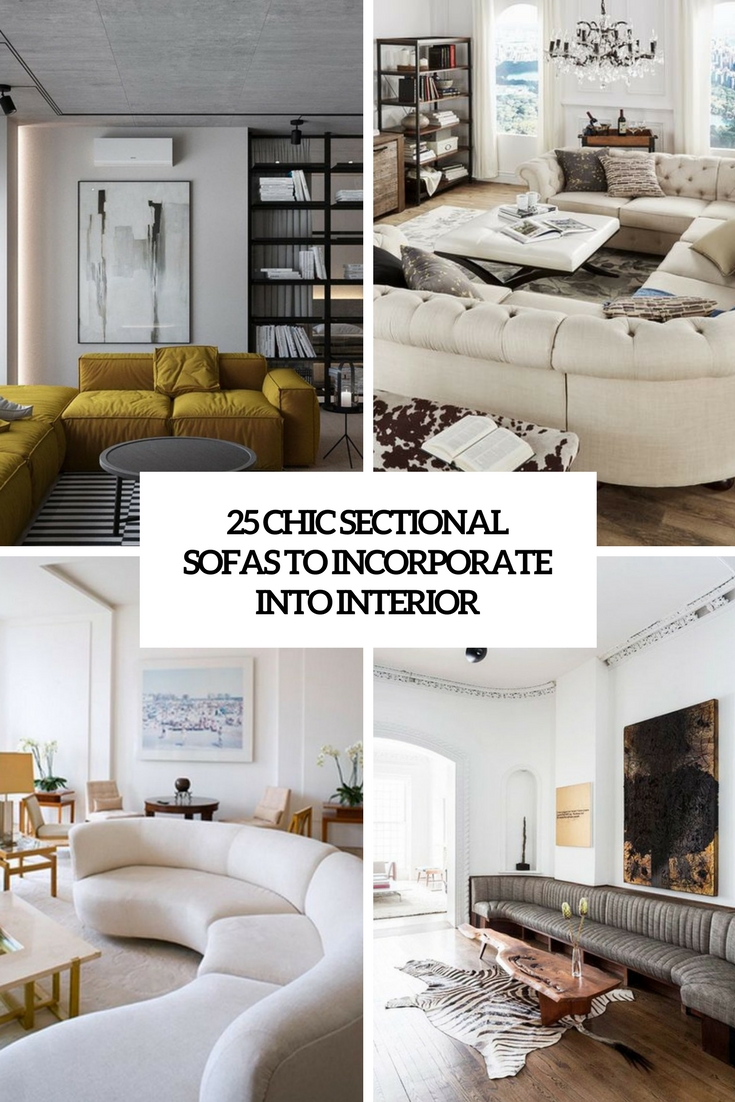 chic sectional sofas to incorporate into interior