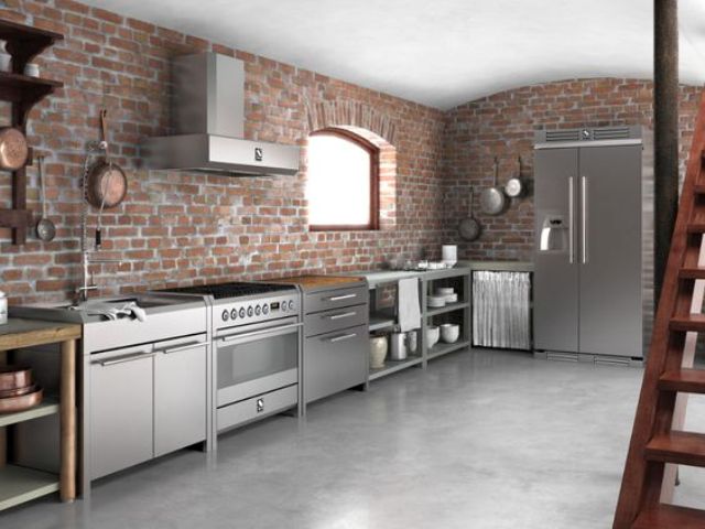 modern metal freestanding cabinets look more lightweight than usual ones, which is essential in an industrial space