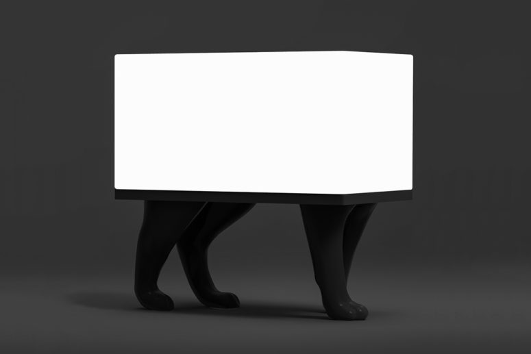 Kafka lights are amazingly crazy because they are shaped as cats in boxes   so whimsy