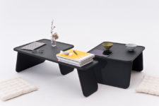 01 The Bento Tray table collection is inspired by Japanese bento trays and features Japandi aethetics