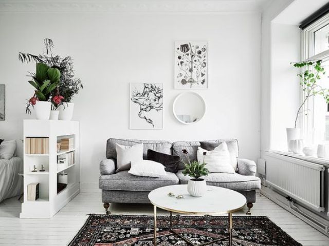 if it's a Scandinavian space, the main color will be white and may be grey