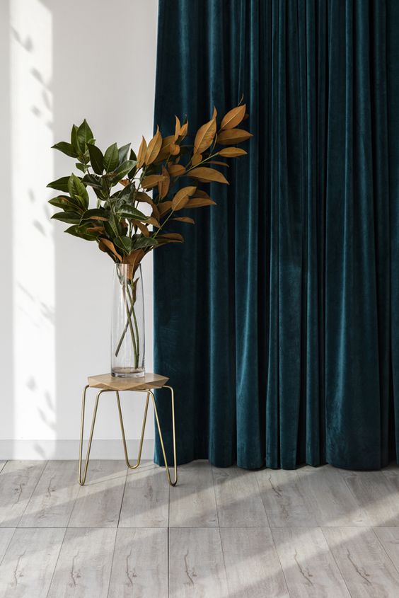 Velvet and other heavy fabric guarantee blocking all the light and giving you full privacy