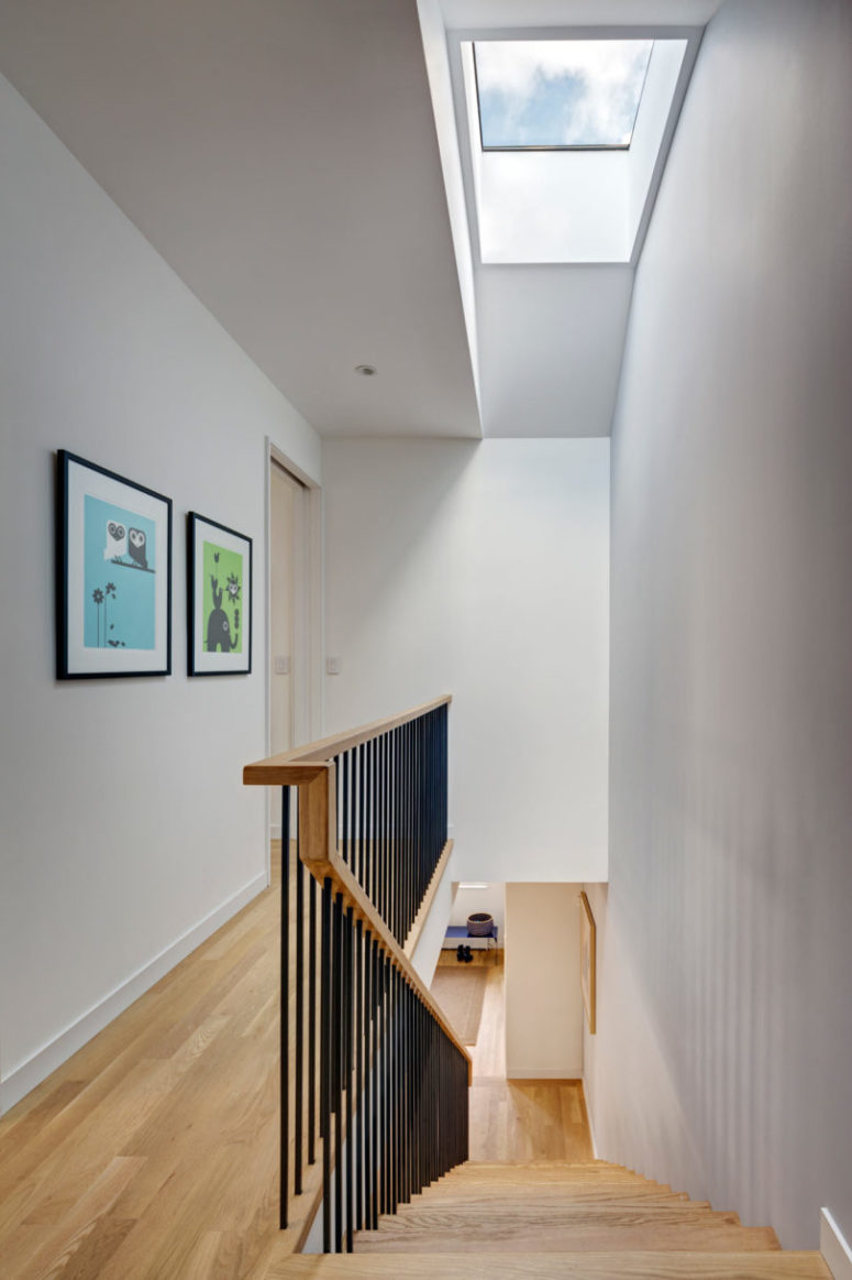 I love the idea of skylights to add natural light to the spaces, which could be dark without them