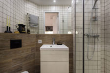 wood-clad bathroom design