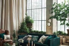 16 much greenery and green furniture enliven this industrial space and make it vivacious