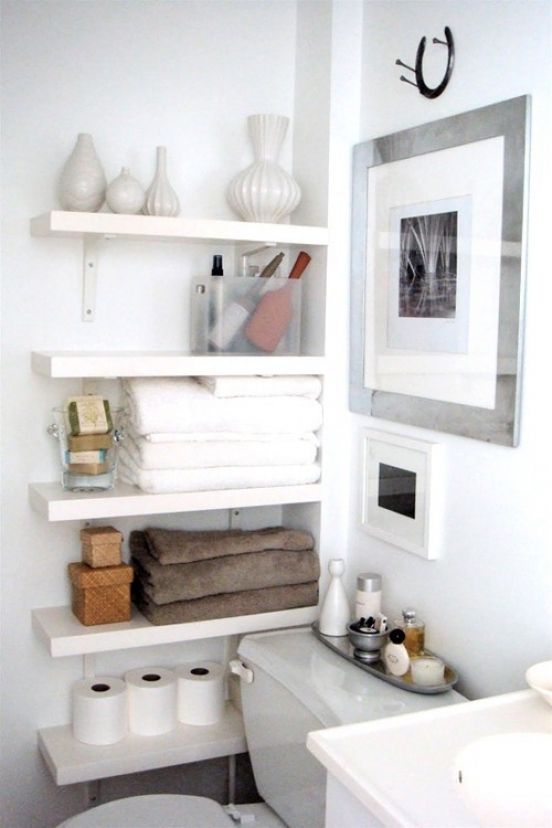 Built in shelves in a very tight space save the deal