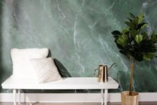 24 green marble wallpaper will turn your entryway into a gorgeous and stunning space