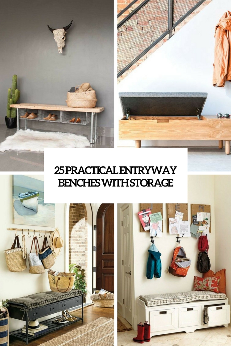 25 Practical Entryway Benches With Storage