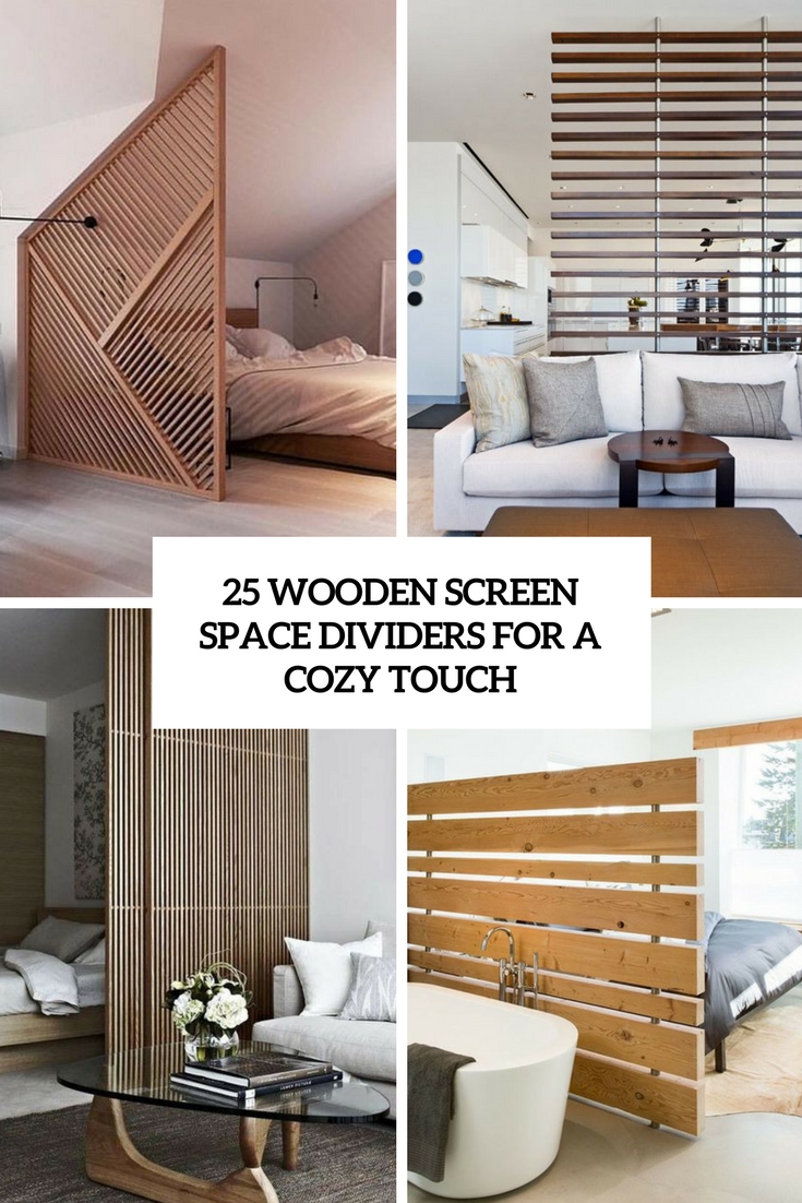 wooden screen space dividers for a cozy touch
