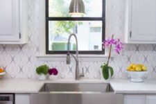 26 wallpaper isn’t expensive and you can refresh and change the kitchen look changing the wallpaper backsplash