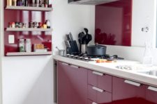 07 red is great for a kitchen but dilute it with white for a contrast or just avoid it if you are watching your weight
