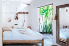 09 make the bedroom more interesting with textures like wood, bamboo and other materials