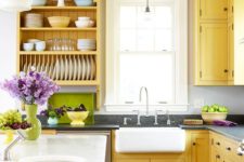 09 yellow is great for a kitchen as it’s energetic and bright and creates a feeling of sunlight