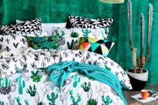 11 colorful and fun cactus print bedding is a gorgeous idea for adding a summer feel to your space