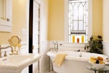11 yellow visually expands small spaces warming them up, great for a small bathroom