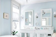 14 serene light blues are great for a bathroom, comfort is right what you need there