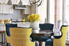 wingback chairs on a kitchen