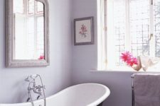 22 achieve a relaxing and calming feel in your bathroom painting the walls lilac