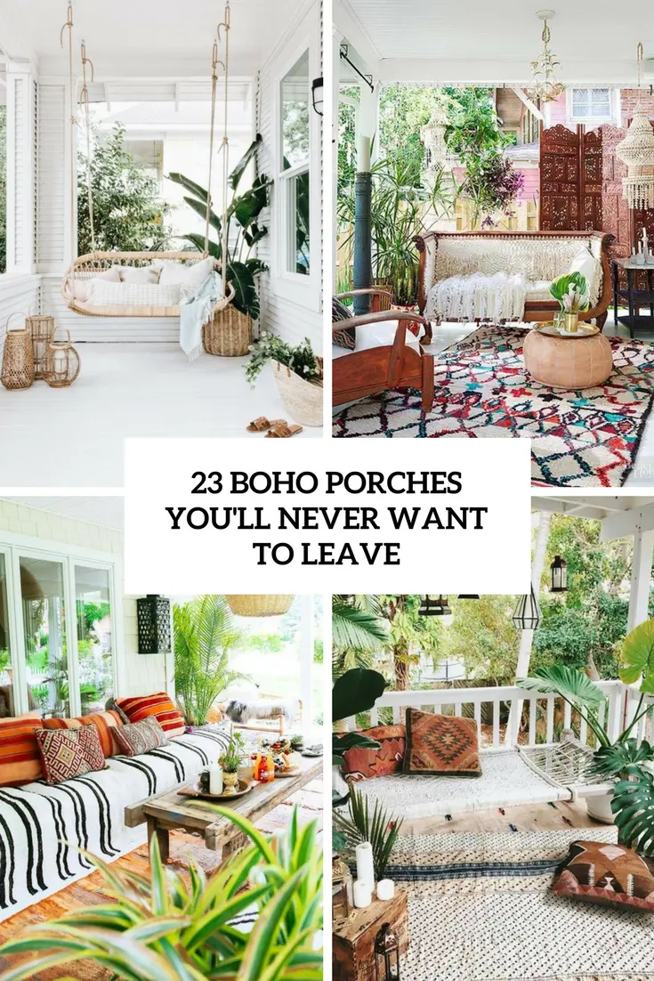 boho porches you'll never want to leave