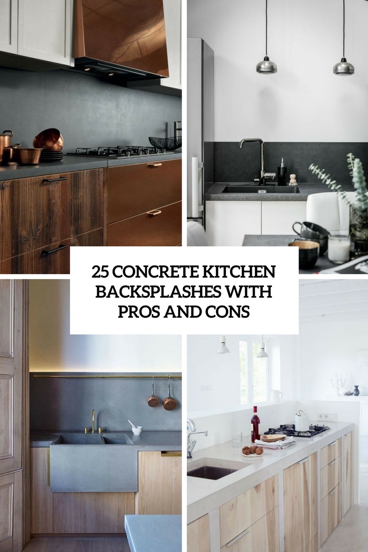 concrete kitchen backsplashes with pros and cons