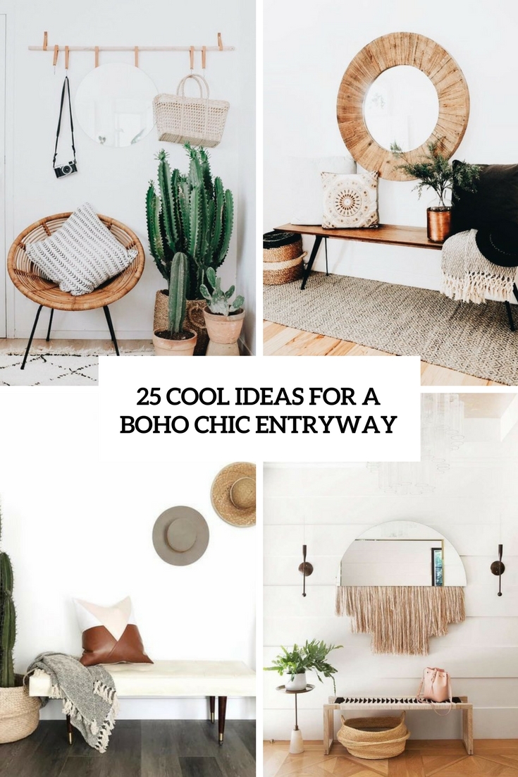 cool ideas for a boho chic entryway