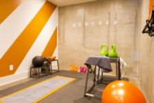 25 go for orange in your exercise room, as the color is very energetic and bright