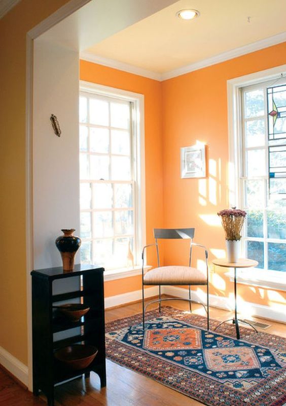 be careful with this color as it's very bright but you may create such colorful nooks here and there