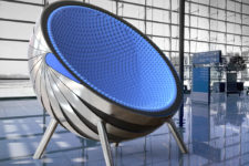 01 Galaktika is an ultra-modern chair prototype, which was intended for airports but can be used in private spaces, too