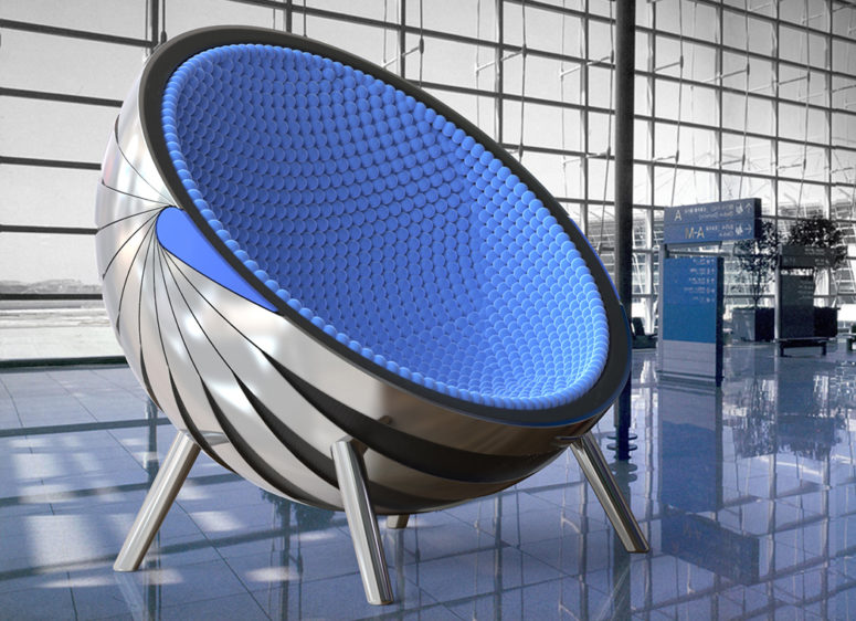 Galaktika is an ultra modern chair prototype, which was intended for airports but can be used in private spaces, too