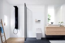 01 Skive is a minimalist bathroom collection, which features laconic geometric designs with a Scandinavian feel