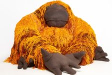 02 Orangutan is a very bold piece in orange and brown