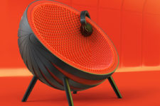 02 The design is bold and eye-catchy, it’s a comfy sphere for sitting inside