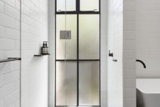 02 a full height French style frosted glass window looks wow and adds style yet keeps privacy