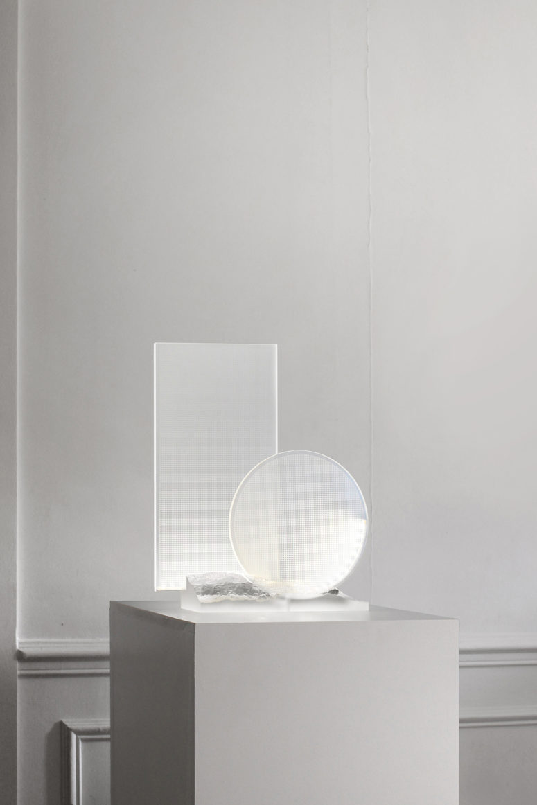 Paysage Transparent features a geometric display that rises from a landscape