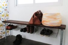 09 use smart furniture for storage to keep the entryway decluttered
