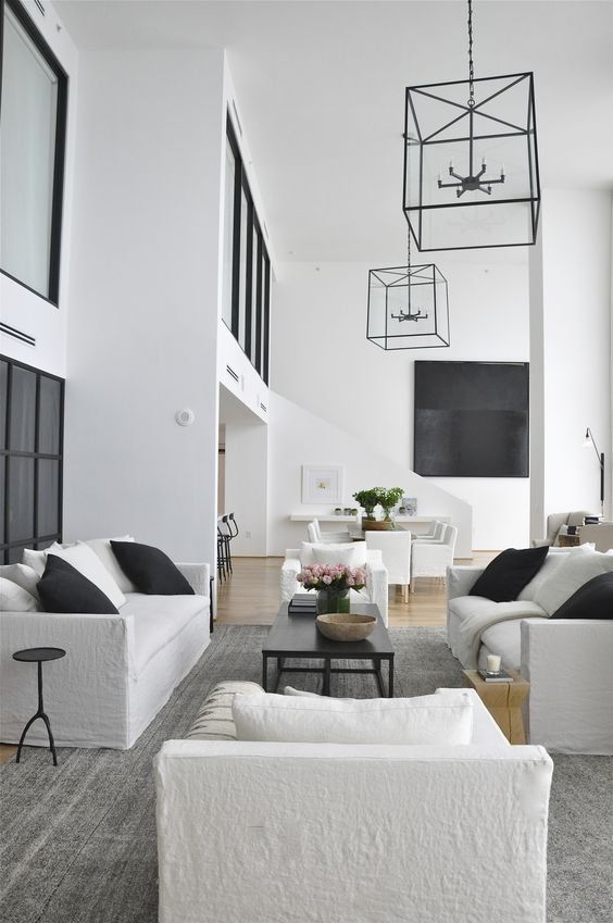 A monochromatic space in black and white   simplicity is always in trend