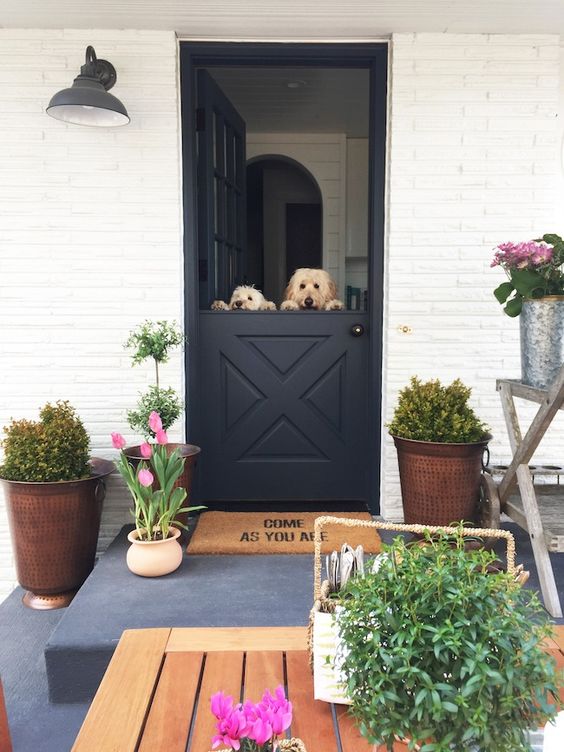 keep your pets at home while having breezes and fresh air inside with a comfy Dutch door