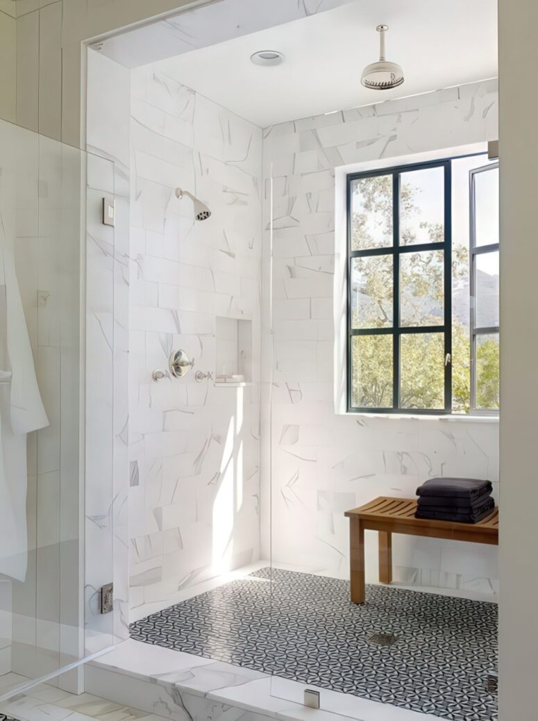 Highlight Window Shower Window In The Shower: Pros And Cons And 33 Ideas - DigsDigs