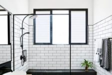 20 a framed window in the shower for enjoying views, natural light but still no privacy